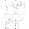 Muebles de dormitorio de la oficina simple de la mesa de escritura simple de escritorio de la computadora para PC Estudio de la computadora portátil con las piernas de metal vintage 76x100x52cm