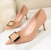 Femmes chaussures classiques pompes à talons hauts mode dames bout pointu robe de mariée chaussures femme talons fins Zapatos Mujer automne