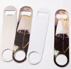 DHL50pcs Sublimation DIY White Blank Stainless Steel Long Bottle Openers