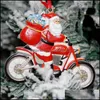 お祝いサプライ品ganescreative Santa Clausオートバイの装飾Diy Party Home DecorationクリスマスツリーペンダントHWD9763ドロップ配達
