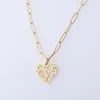 Pendant Necklaces Fnixtar 10Pcs/Lot 4mm Hollow Heart Necklace Mirror Polish Stainless Steel Sweater For Christmas Gifts Jewelry