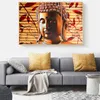 Modernes Buddha-Poster, Wandkunst, Leinwandgemälde, abstraktes Bild, HD-Druck, für Wohnzimmer, Tempel, Heimdekoration, ohne Rahmen