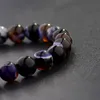 Natural Volcanic Stone Bracelets Bangles 8mm Women Beaded Strands Colorful 7 Chakra Yoga Balance Beads Buddha Prayer Elastic Bracelet Fashion Men Jewelry Gifts