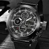 Montre homme avec affichage numérique indépendant montre-bracelet à Quartz analogique pour homme pointeurs lumineux Rattrapante cadeau reloj hombre G1022