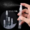 2021 3ML 5ML 10ML Spray Bottle Empty Clear Glass Refillable Portable Perfume Fine Mist Atomizer Cosmetic Container Sample Vial