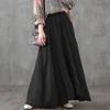 Skirts Female Solid Maxi Long Skirt Summer Elastic Waist Women Elegant A-line Bohemian Beach Jupe Faldas 5XL