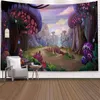 Tapestries Fantasy Mushroom طباعة جدار النسيج معلقة Nordic Nordic Ins غرفة المعيشة تلفزيون خلفية القماش الديكور شاطئ المناشف 8126938