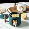 INS Shiba Inu Akita DOG 420ML TAZZE CAFFÈ TÈ CUP NORTH EUROPE STYLE FASHION DESIGN 211223