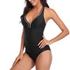 Mulheres femininas Mulheres Halter One Piece Biquíni Confira Push-Up Monokini Monokini Macaco de macacão Swimset Swimsuth Aritão de banho de roupas de praia#30