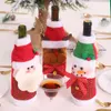 Coperchio della bottiglia di vino di Natale Maglione di cartone animato Babbo Natale Renna Pupazzo di neve Sacchetto di vino rosso Decorazioni per feste di Natale Ornamenti da tavola LLF12002