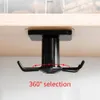 360 Degrees Rotated Kitchen Hooks Self Adhesive 6 Home Wall Door Handbag Clothes Ties Bag Hanger Hanging Rack