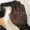 Kadınlar Seksi Çorap Tayt Rhinestone Mesh Fishnet Külotlu Çorap Artı Boyutu Bling Kadın Tayt Hosiery Meias Collant Femme Y1130