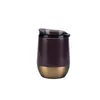 Bicchiere da 13 once Bicchiere da vino in acciaio inox Bicchiere da vino a doppia parete Bicchieri a forma di uova Bicchieri con coperchio Thermos in oro rosa per caffè Tazze di birra YFA2965