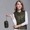 Ultralight Women's Warm Vest Kvinna Kontorvästar För Kvinnor Lättviktiga Jackor Höst Ned Vinter Ärmlös Jackor 211221