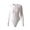 Dames Jumpsuits Rompers Casual Lange Mouw Bodysuit Jumpsuit Romper Jumper Leotard Blouse Top Dames Turtle Neck Bodycon Brei