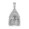 Hip hop shark pendant necklaces for men women luxury designer mens bling diamond gold chain necklace jewelry love gift311Z