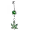 YYJFF D0390 Leaf Belly Navel Button Ring Mix Colors