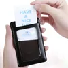 Card Holders ID Badge Holder Vertical PU Leather Holder With 1 Clear Window Slot And A Detachable Neck Lanyard7983428