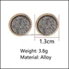 Stud Earrings Jewelry Resin Druzy For Women Simple Circle Stone Gold Earring Female Fashion Gift In Bk Drop Delivery 2021 Azmgj
