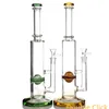 Glass Novetly Tube Bong UFO percolator Straight Hookah bongs 13.8" Tall Heady Water Pipes Oil Rigs Bubbler Smoking Pipe Thick bong