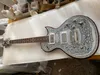 Super sällsynt A C Ze Casimere MFP22 Metallplatta Brun Elektrisk gitarrblomma, Aluminium Pickguard, Chrome Hårdvara, Grover Tuners