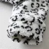 Women Leopard Faux Fur Coat Autumn Winter Warm Jacket Soft Zipper Fake Female Overcoat Elegant Outerwear 210430