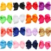 2021 Nya 16 färger Nya modebutik Ribbon Bows For Hair Bows Hårnål Hårtillbehör Barnbågar Blomma Hårband Girls Fast Ship