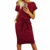 Nouveau été femmes robe genou-longueur Sexy Bandage robe moulante à manches courtes robes décontractées robe d'été Femme 210419