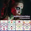 Halloween Tijdelijke Gezicht Tattoos Sticker Halloweens Make Masquerade Party Candy Body Arm Tattoo Stickers