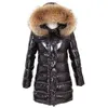 OFTbuy kurtka zimowa Kobiety Prawdziwe Fur Coat Natural Raccoon Fur Collar Long Park Duck Down Kurtka Wodoodporna Streetwear Marka 211206