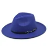 Fedora Hat Kobiety Mężczyźni Szeroki Brim Kapelusze Kobieta Mężczyzna Top Jazz Panama Cap Mężczyzna Kobieta Moda Czapki Mężczyzna Trilby Chapeau Wiosna Jesień Zima Hurtownie 16Colors