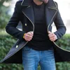 Designer Men's Blends Lapel Neck Double Breasted Slim Fit Coat Jackets Men Wool Autumn Winter Warm Coats Casual Fashion for Male Plus Size