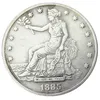 US-Handelsdollar von 1885, versilbert, Kopiermünzen, Metallhandwerk, Herstellung von Fabrikpreisen
