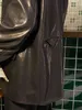 IEFB / erkek giyim siyah PU deri takım elbise ceket profil Kore Bahar Gevşek Çentikli Yaka Tek Göğüslü Coat Y3850 210524