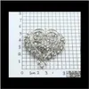 Broches, Drop Delivery 2021 Amour Broche De Mariée Sier Clair Strass Cristal Bijoux De Mariage Grand Coeur Creux Broches Broches Fleur Cor Engagemen