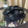 Designer Sandals Sandálias de borracha MIMI Double G Flip Flip Jelly Plataforma Slides de fivela ajustável Catton chinelo de verão Sandália externa