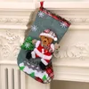 Noel Süslemeleri 1 ADET Çorap Çorap Kardan Adam Santa Elk Yıl Ayı Baskı Noel Şeker Hediye Çantası Şömine Ağacı Dekorasyon