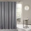 Inya Fabric Shower Curtain Liner White Polyester Soap Resistant Waterproof Machine Washable Bath 210915