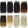 Syntetiska kinky lockiga hårbuntar 28/30/32 tum anjo plus hårbuntar organiskt is silkeshår för kvinnor 3/6/9 st av yaki skönhetsfaktorisk direkt