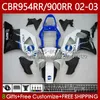 Verkortingen Konica Blue Kit voor Honda CBR954 CBR900 RR CBR 900 954 RR CC CBR954RR 02 03 Carrosserie 61NO.82 CBR 954RR 900RR 900CC 2002 2003 CBR954-RR CBR900RR 02-03 OEM-lichaam