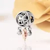 925 Sterling Silver Summer Collection Openwork Seashell Dreamcatcher Charm Bead Fits European Jewelry Charm Bracelets