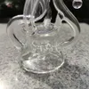 2021 Hookah Bong Glass Dab Rig Multi Color Clear Recyler Water Bongs Smoke Pipes 9 Inch Height 14.4mm Female Joint with Quartz Banger