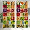 Занавес шторы фрукты и овощи Windows занавески потемнение для гостиной спальня декоративная кухня капля