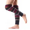 Women Girls Knee High Multicolor Stripe Leg Warmers Socks Knit Boot Cuffs Toppers Leggings Shoes Autumn Winter Loose Stockings Clothing Will and Sandy