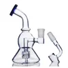 5,5 pulgadas Negro Bule Forma de calabaza Mini Bubbler Tire Glass Bong 14,4 mm Banger para Dab Rig mini bubbler negro