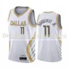 Dallasmavericksmen Luka Doncic Kristaps Porzingis 2020-21 White City كرة السلة جيرسي جديد موحد