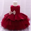 Sukienki dziewczęce Kid Baby Dress Księżniczka Dla Dziewczyn Koronkowa Tutu Ślubne Eleganckie Korowód Party Chrzciny Ubrania Dla Dzieci