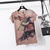 Novos fatos de treino Outono Inverno Verão Vintage Print Tshirt Lápis Calças Denim Conjunto de 2 Peças Feminino Solto T-shirt de Manga Curta Jeans Terno Moda Feminina Streetwear