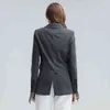 Temperament Slim Blazer For Women Notched Long Sleeve Lace Tassel Hem Plus Size Blazers Female Fashion Clothes 210524