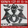 Carrozzeria per stampi ad iniezione per YAMAHA YZF-R1 YZF R 1 1000CC YZF1000 13-14 Corpi 97No.124 YZF R1 1000 CC 2013-2014 YZFR1 13 14 YZF-1000 2013 2014 Kit carenatura nero opaco OEM